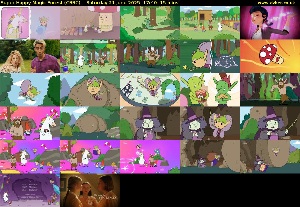 Super Happy Magic Forest (CBBC) Saturday 21 June 2025 17:40 - 17:55