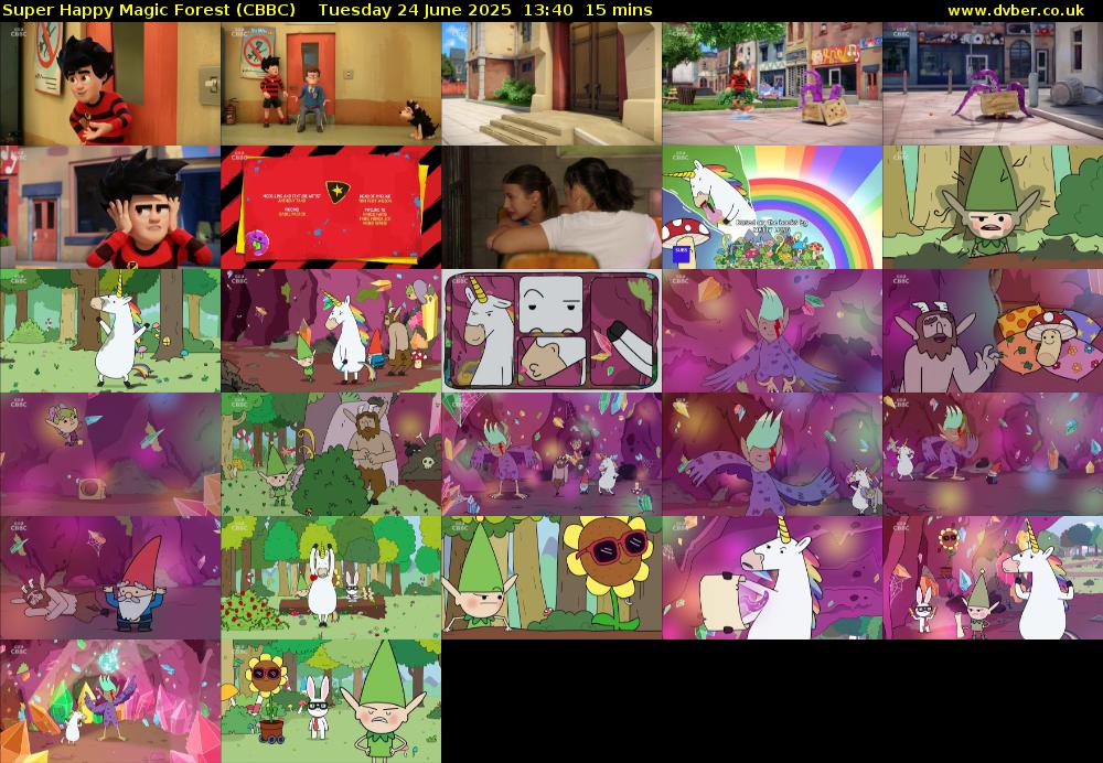 Super Happy Magic Forest (CBBC) Tuesday 24 June 2025 13:40 - 13:55