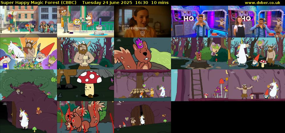 Super Happy Magic Forest (CBBC) Tuesday 24 June 2025 16:30 - 16:40