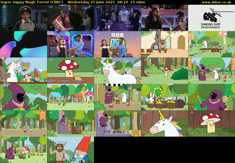 Super Happy Magic Forest (CBBC) Wednesday 25 June 2025 08:20 - 08:35