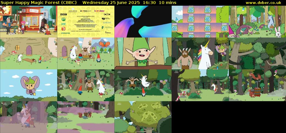 Super Happy Magic Forest (CBBC) Wednesday 25 June 2025 16:30 - 16:40