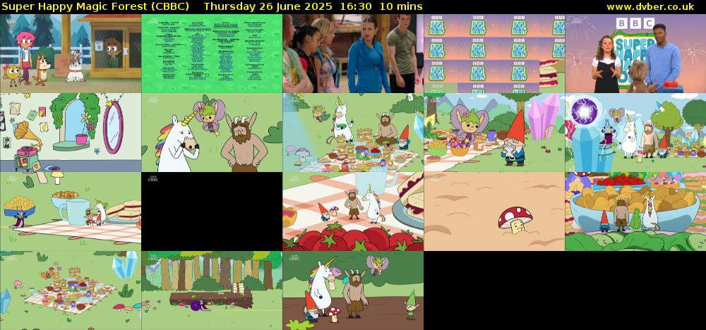 Super Happy Magic Forest (CBBC) Thursday 26 June 2025 16:30 - 16:40