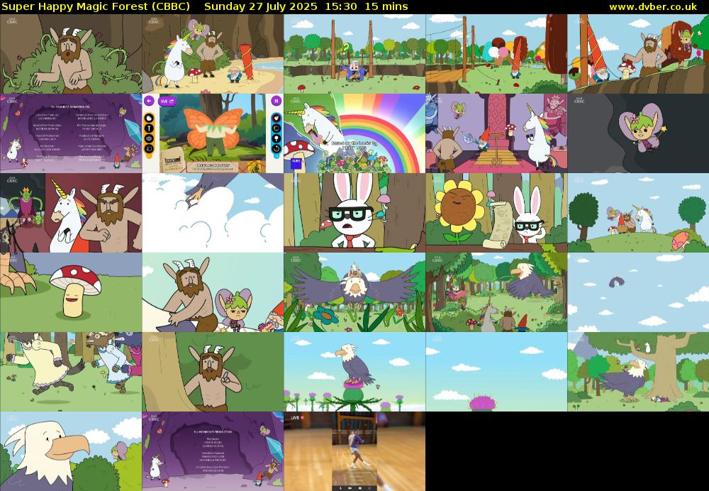 Super Happy Magic Forest (CBBC) Sunday 27 July 2025 15:30 - 15:45