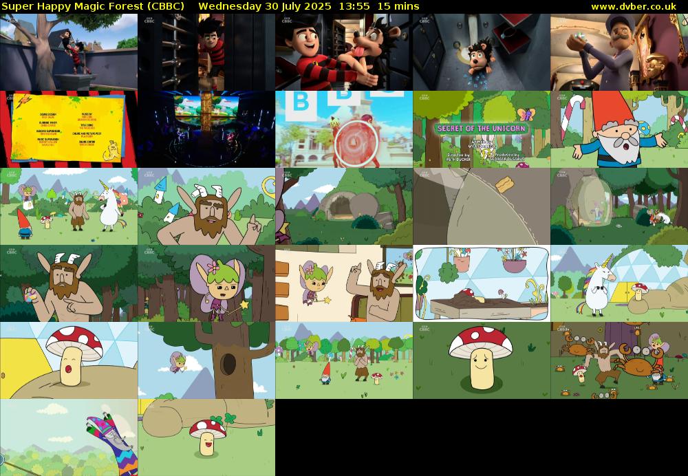 Super Happy Magic Forest (CBBC) Wednesday 30 July 2025 13:55 - 14:10