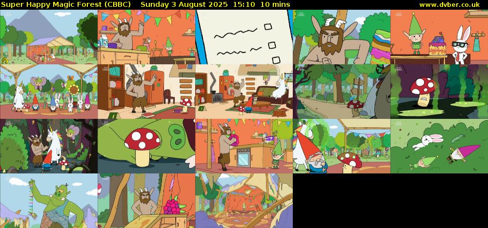 Super Happy Magic Forest (CBBC) Sunday 3 August 2025 15:10 - 15:20