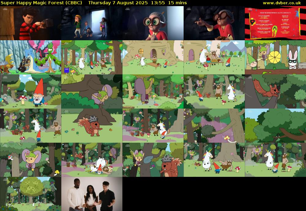 Super Happy Magic Forest (CBBC) Thursday 7 August 2025 13:55 - 14:10