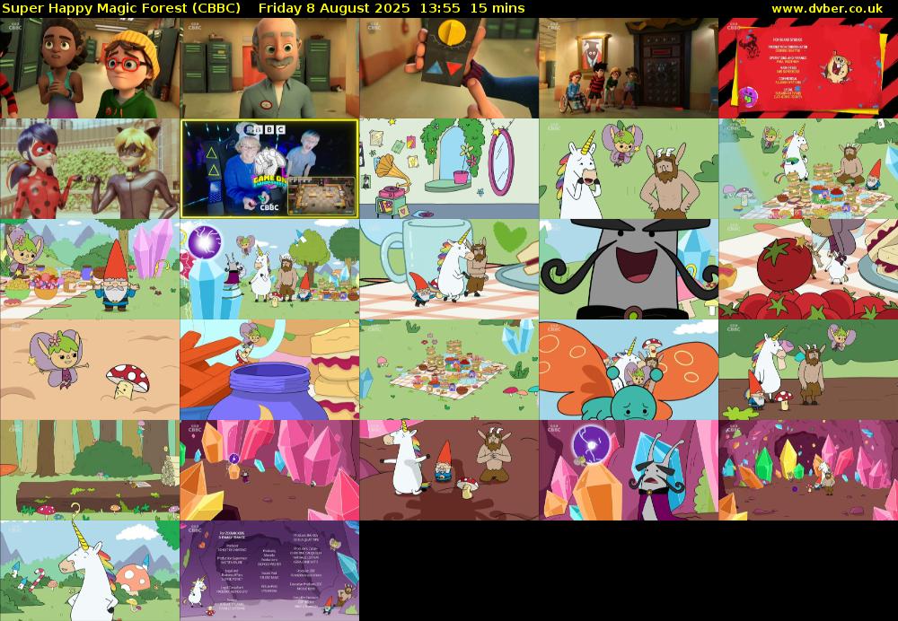 Super Happy Magic Forest (CBBC) Friday 8 August 2025 13:55 - 14:10