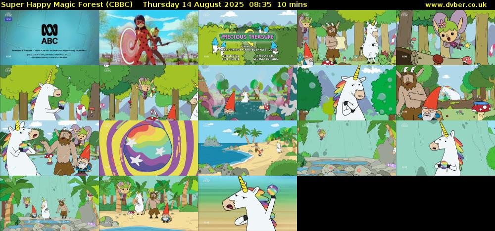 Super Happy Magic Forest (CBBC) Thursday 14 August 2025 08:35 - 08:45