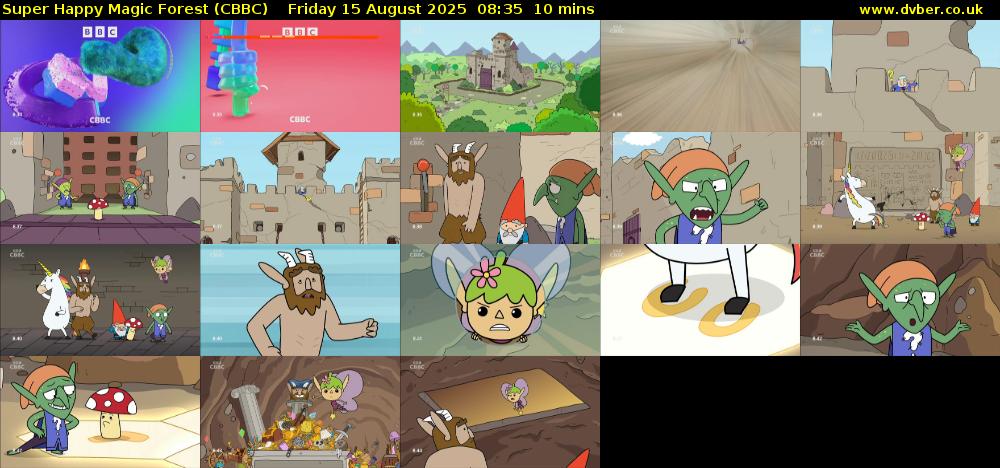 Super Happy Magic Forest (CBBC) Friday 15 August 2025 08:35 - 08:45