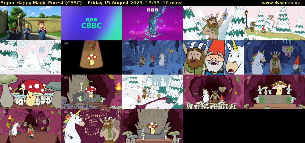 Super Happy Magic Forest (CBBC) Friday 15 August 2025 13:55 - 14:05