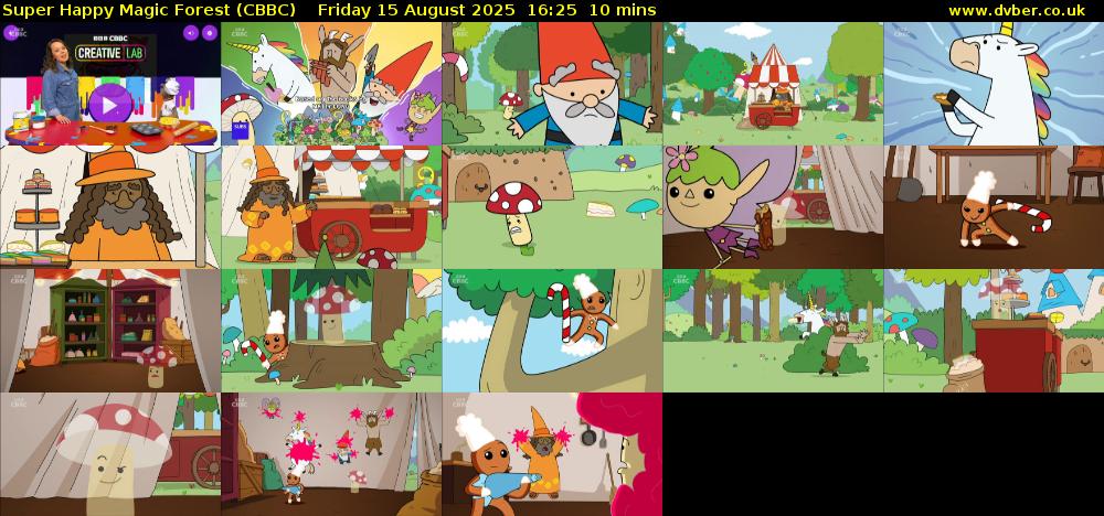 Super Happy Magic Forest (CBBC) Friday 15 August 2025 16:25 - 16:35