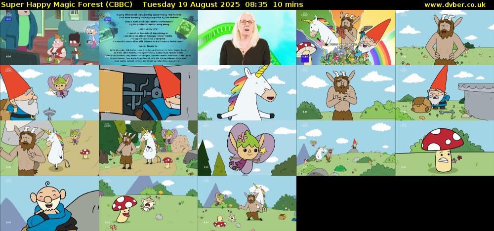 Super Happy Magic Forest (CBBC) Tuesday 19 August 2025 08:35 - 08:45