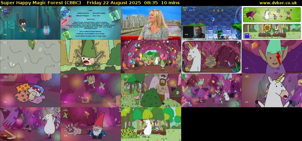 Super Happy Magic Forest (CBBC) Friday 22 August 2025 08:35 - 08:45