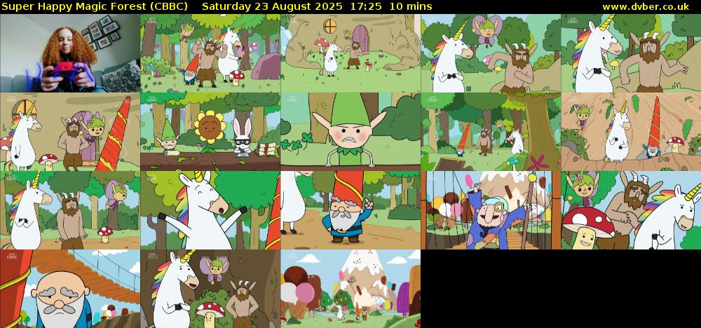 Super Happy Magic Forest (CBBC) Saturday 23 August 2025 17:25 - 17:35