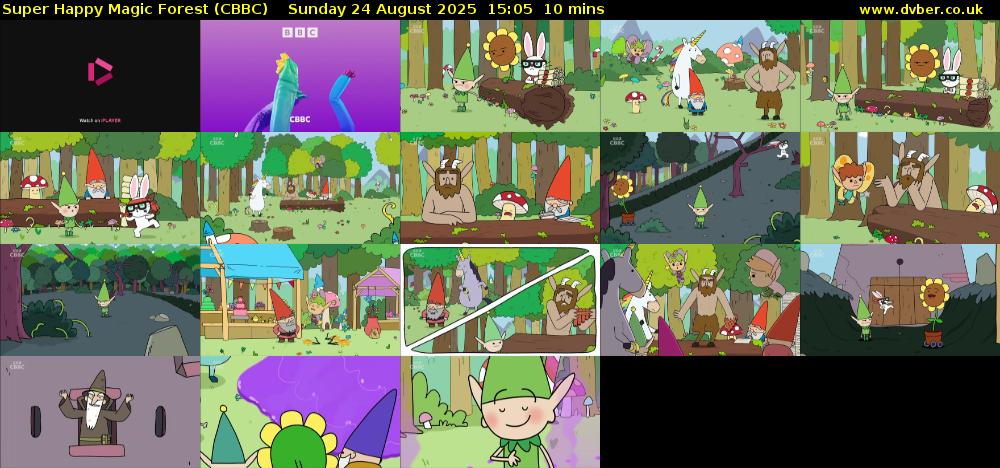 Super Happy Magic Forest (CBBC) Sunday 24 August 2025 15:05 - 15:15