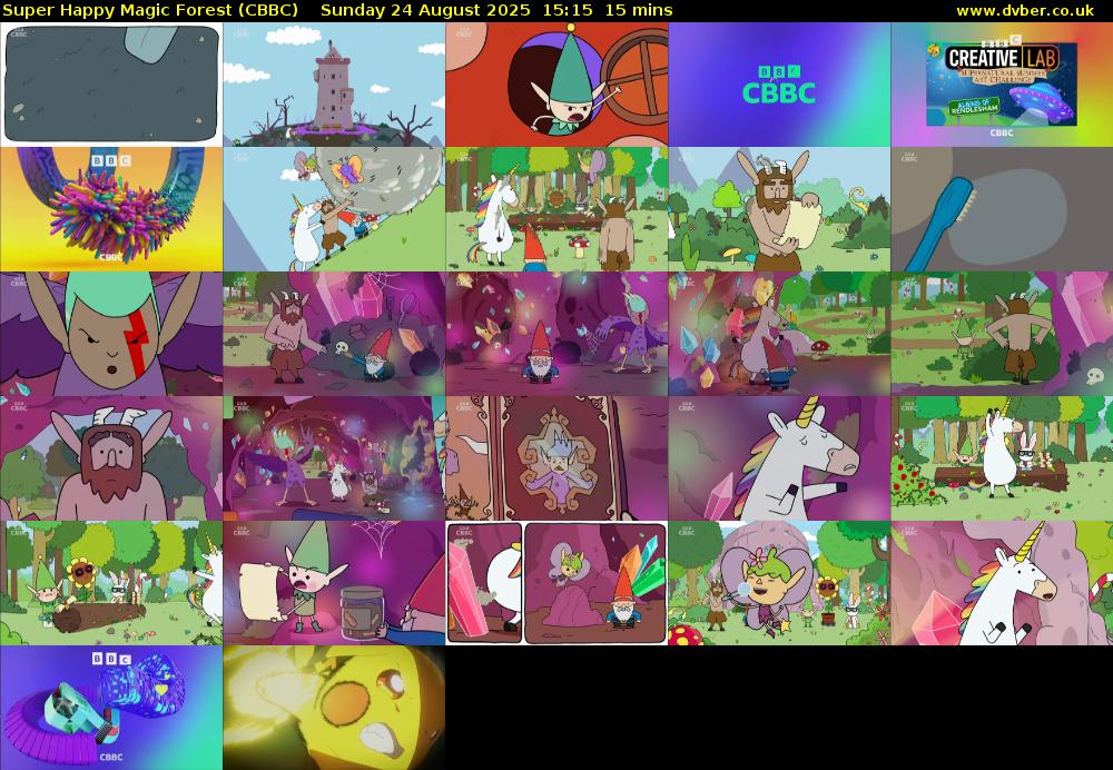Super Happy Magic Forest (CBBC) Sunday 24 August 2025 15:15 - 15:30