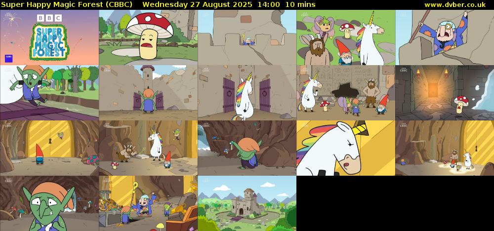 Super Happy Magic Forest (CBBC) Wednesday 27 August 2025 14:00 - 14:10