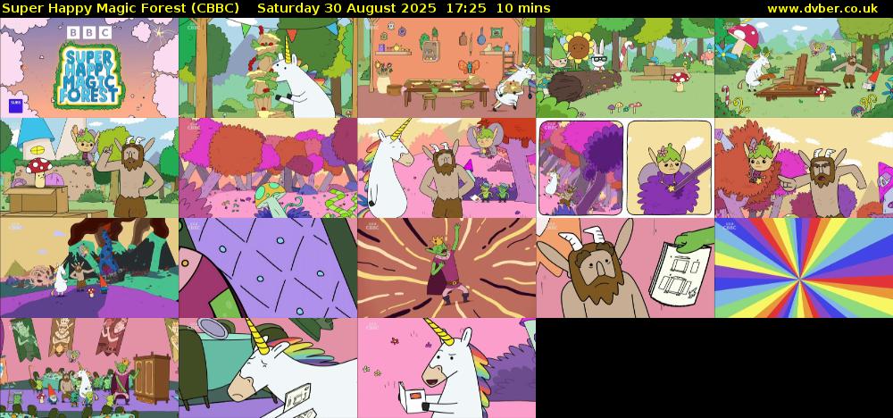 Super Happy Magic Forest (CBBC) Saturday 30 August 2025 17:25 - 17:35