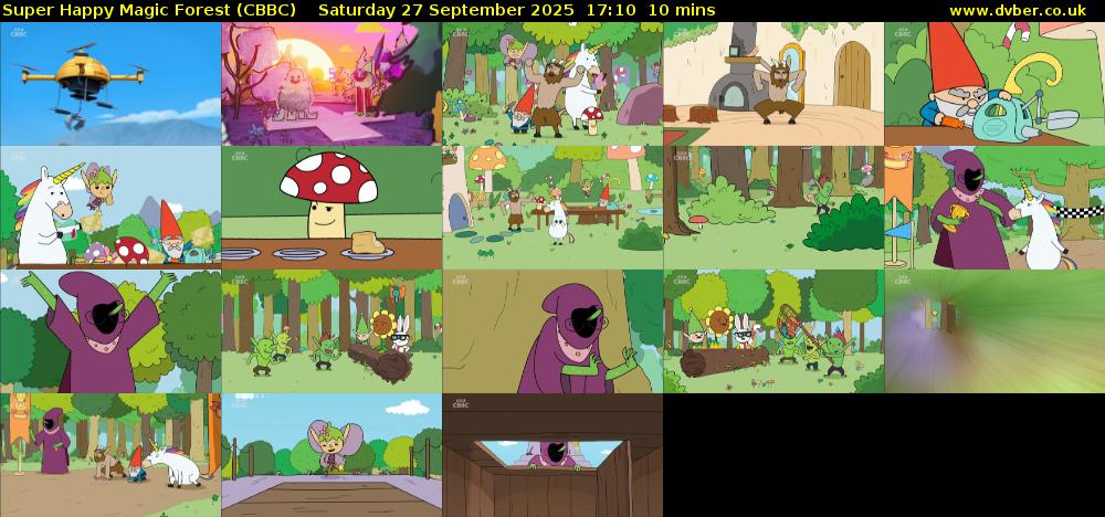 Super Happy Magic Forest (CBBC) Saturday 27 September 2025 17:10 - 17:20