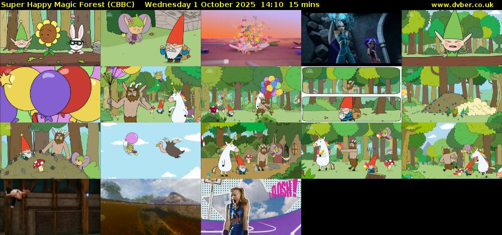 Super Happy Magic Forest (CBBC) Wednesday 1 October 2025 14:10 - 14:25