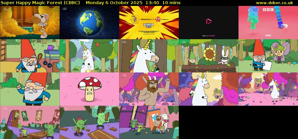 Super Happy Magic Forest (CBBC) Monday 6 October 2025 13:40 - 13:50