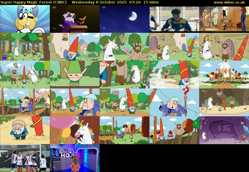 Super Happy Magic Forest (CBBC) Wednesday 8 October 2025 07:20 - 07:35