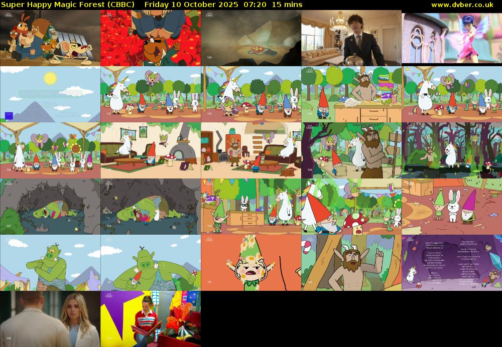 Super Happy Magic Forest (CBBC) Friday 10 October 2025 07:20 - 07:35