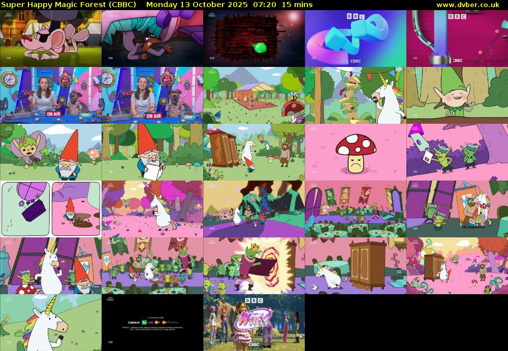 Super Happy Magic Forest (CBBC) Monday 13 October 2025 07:20 - 07:35