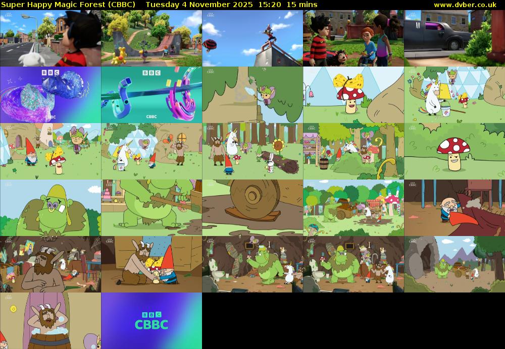 Super Happy Magic Forest (CBBC) Tuesday 4 November 2025 15:20 - 15:35