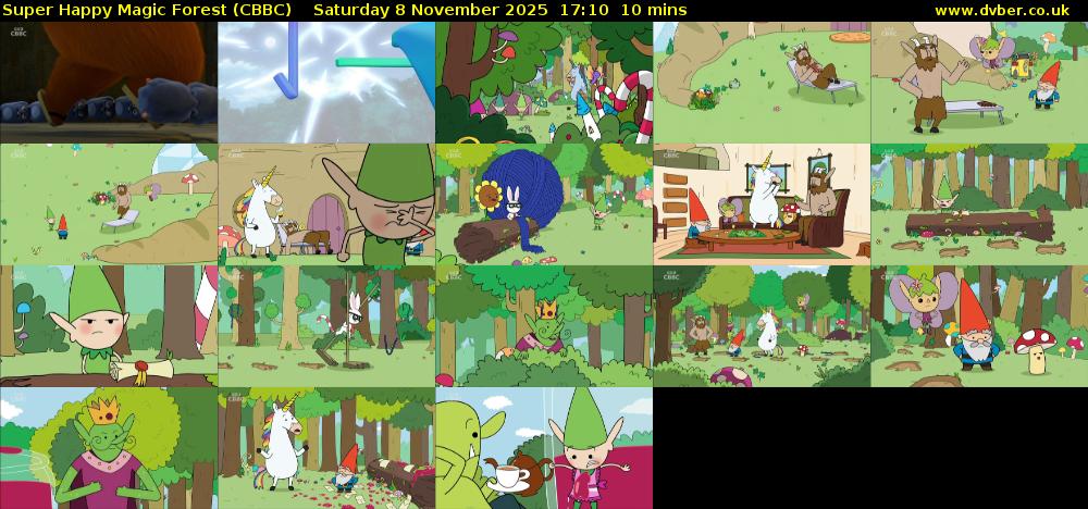Super Happy Magic Forest (CBBC) Saturday 8 November 2025 17:10 - 17:20