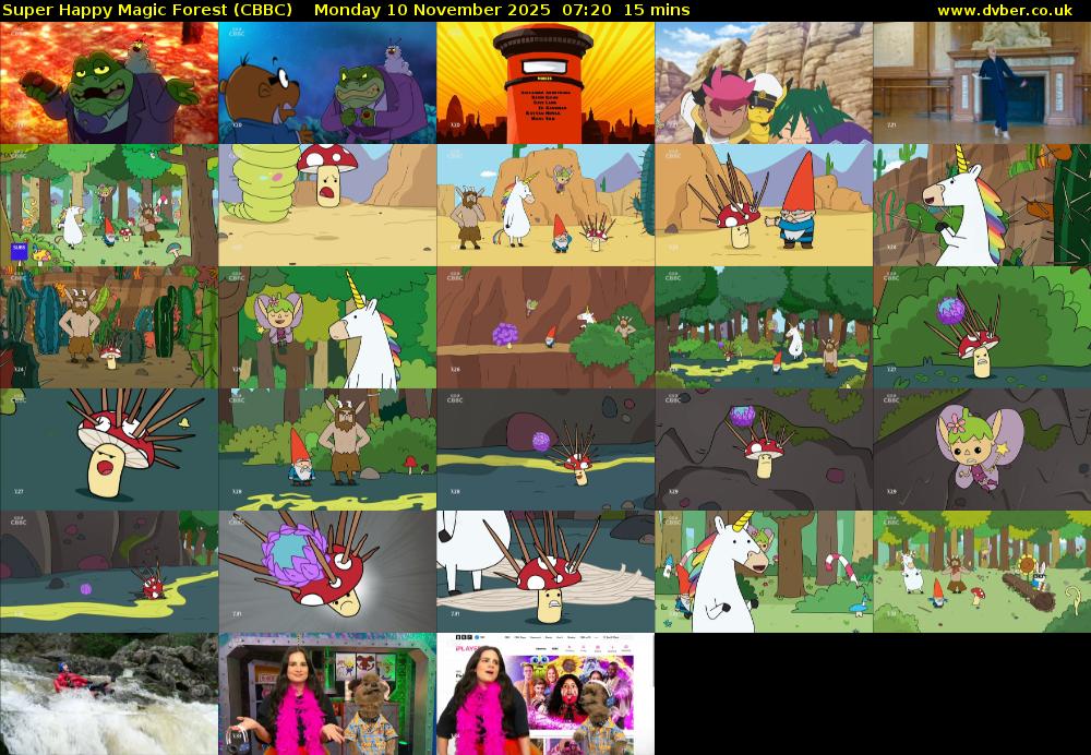 Super Happy Magic Forest (CBBC) Monday 10 November 2025 07:20 - 07:35