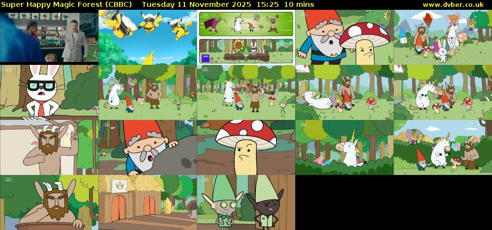 Super Happy Magic Forest (CBBC) Tuesday 11 November 2025 15:25 - 15:35