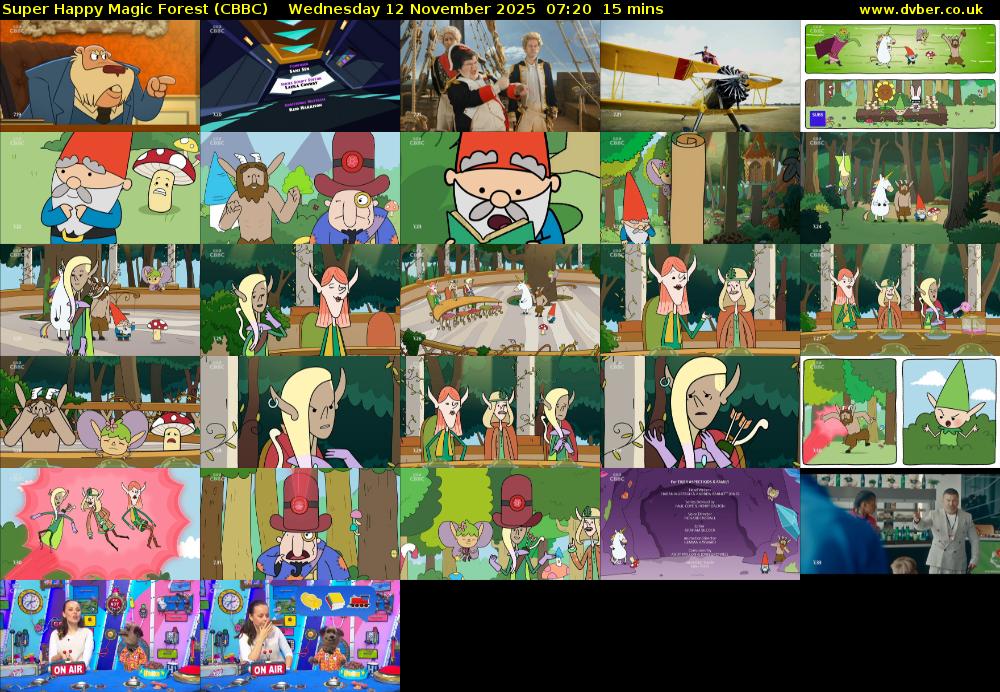 Super Happy Magic Forest (CBBC) Wednesday 12 November 2025 07:20 - 07:35