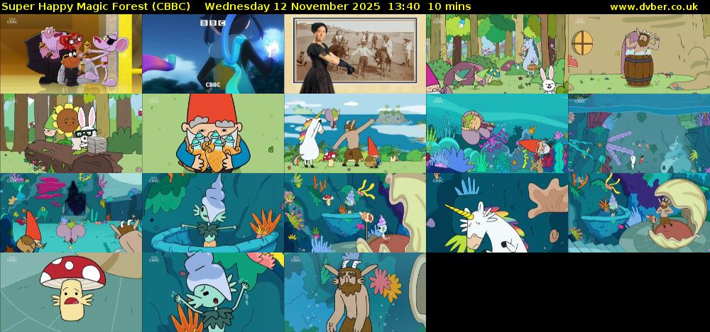 Super Happy Magic Forest (CBBC) Wednesday 12 November 2025 13:40 - 13:50