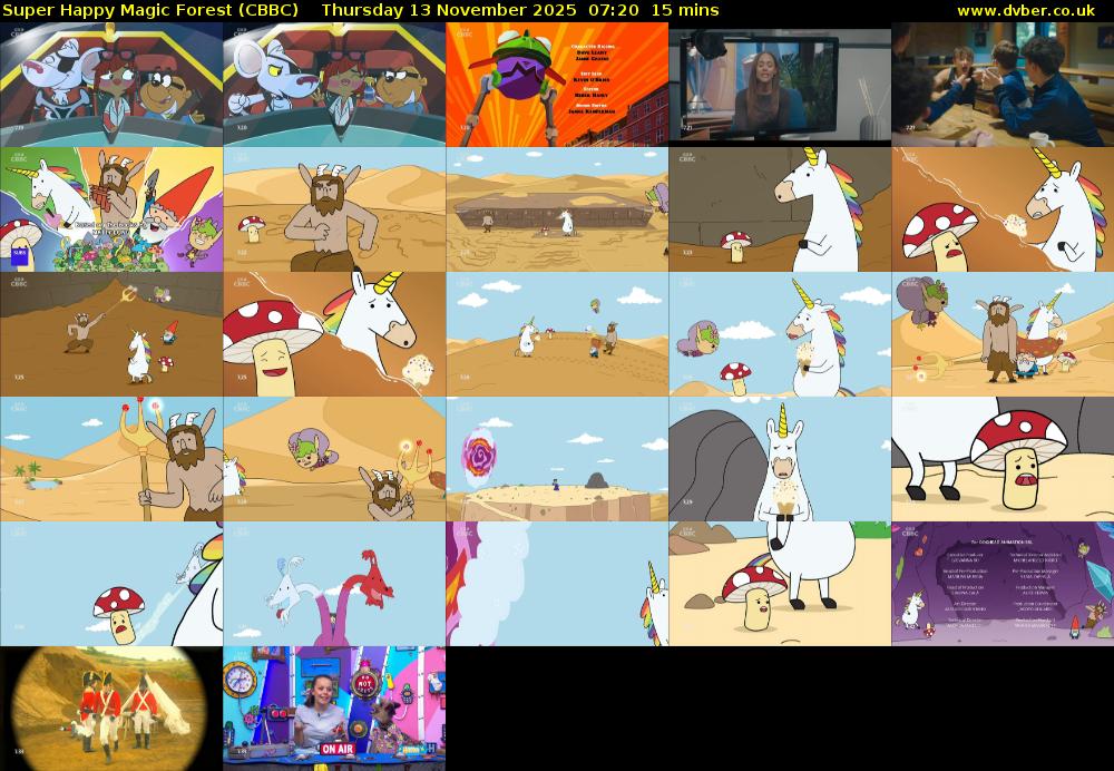 Super Happy Magic Forest (CBBC) Thursday 13 November 2025 07:20 - 07:35