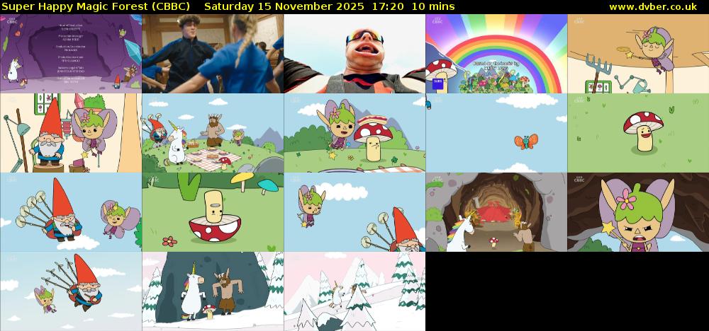 Super Happy Magic Forest (CBBC) Saturday 15 November 2025 17:20 - 17:30