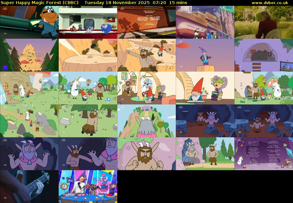 Super Happy Magic Forest (CBBC) Tuesday 18 November 2025 07:20 - 07:35