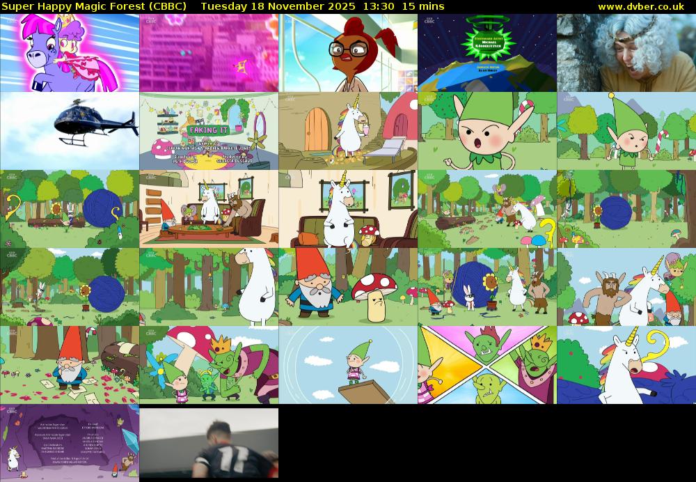 Super Happy Magic Forest (CBBC) Tuesday 18 November 2025 13:30 - 13:45