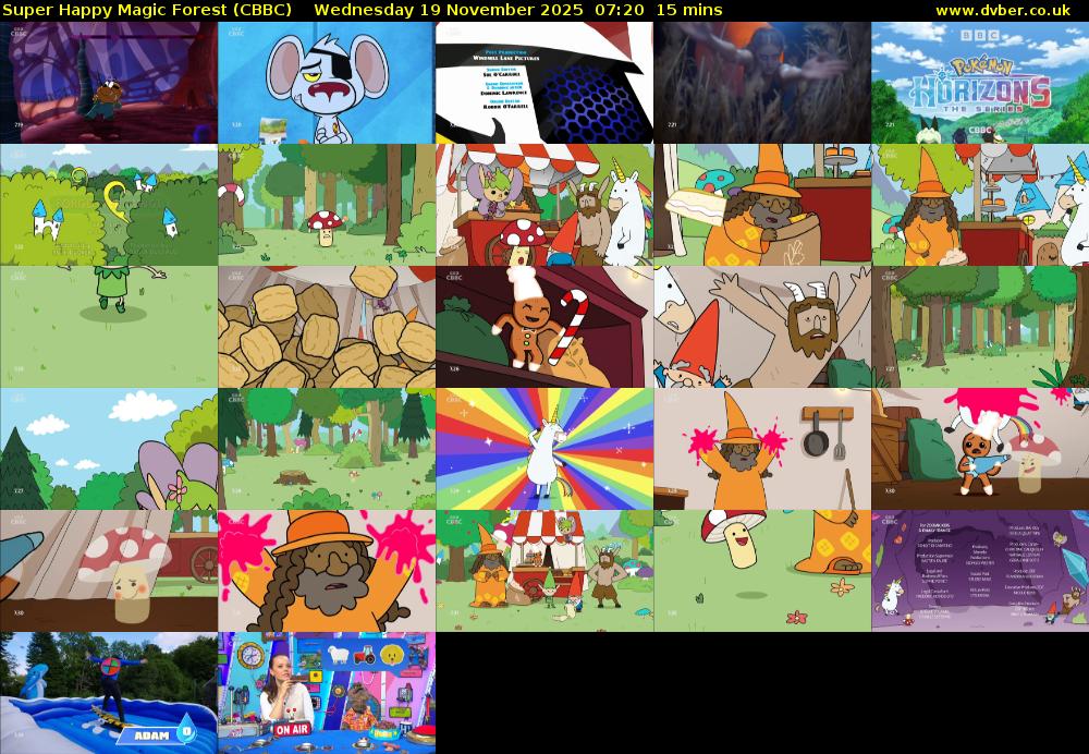 Super Happy Magic Forest (CBBC) Wednesday 19 November 2025 07:20 - 07:35