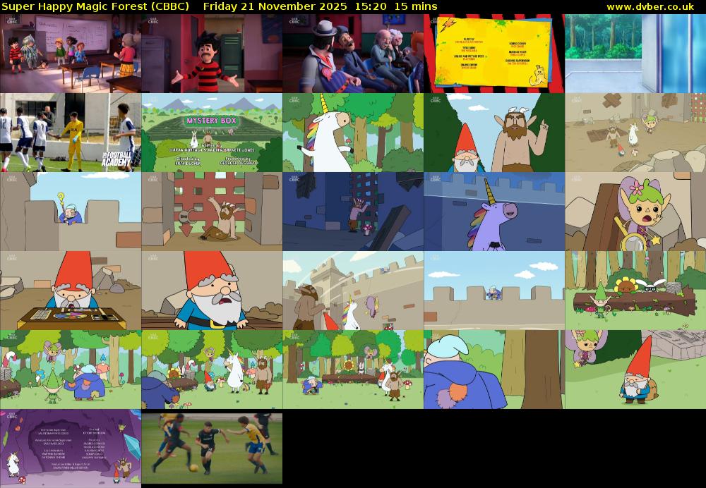 Super Happy Magic Forest (CBBC) Friday 21 November 2025 15:20 - 15:35