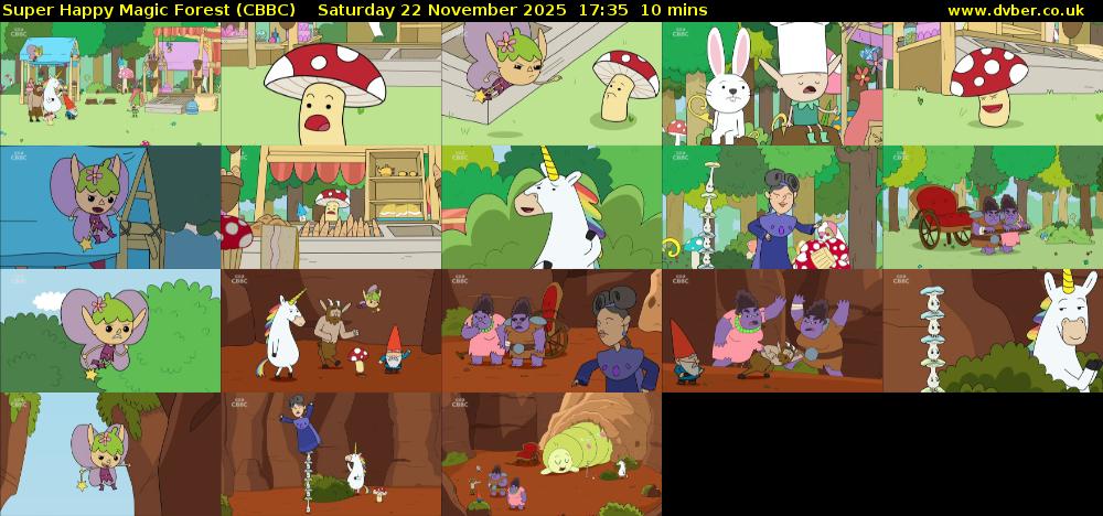 Super Happy Magic Forest (CBBC) Saturday 22 November 2025 17:35 - 17:45