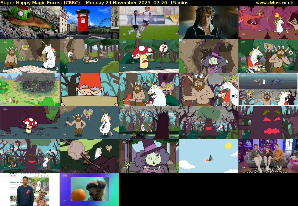 Super Happy Magic Forest (CBBC) Monday 24 November 2025 07:20 - 07:35