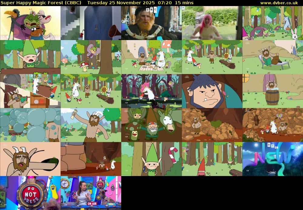 Super Happy Magic Forest (CBBC) Tuesday 25 November 2025 07:20 - 07:35