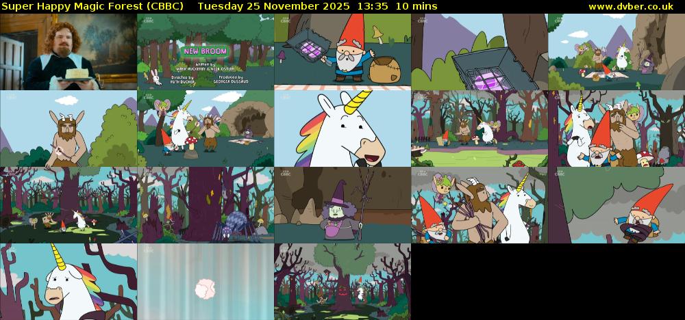 Super Happy Magic Forest (CBBC) Tuesday 25 November 2025 13:35 - 13:45