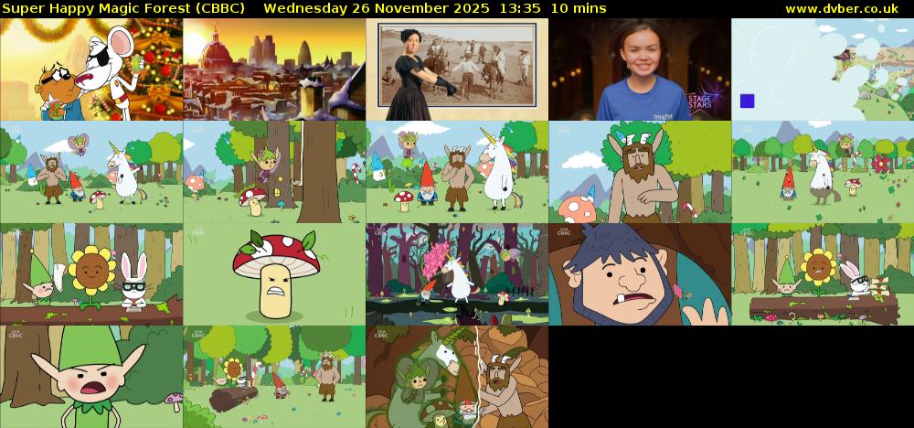 Super Happy Magic Forest (CBBC) Wednesday 26 November 2025 13:35 - 13:45