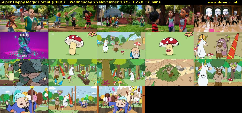 Super Happy Magic Forest (CBBC) Wednesday 26 November 2025 15:20 - 15:30