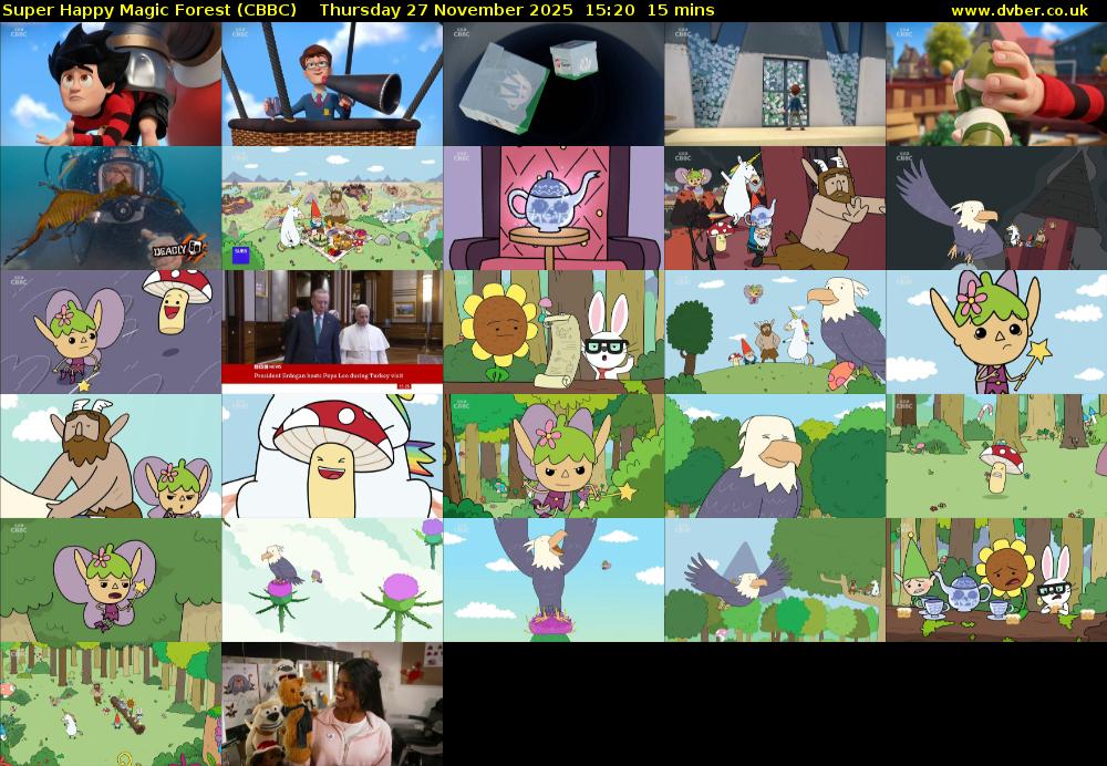 Super Happy Magic Forest (CBBC) Thursday 27 November 2025 15:20 - 15:35