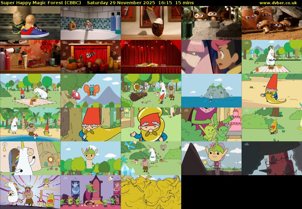 Super Happy Magic Forest (CBBC) Saturday 29 November 2025 16:15 - 16:30