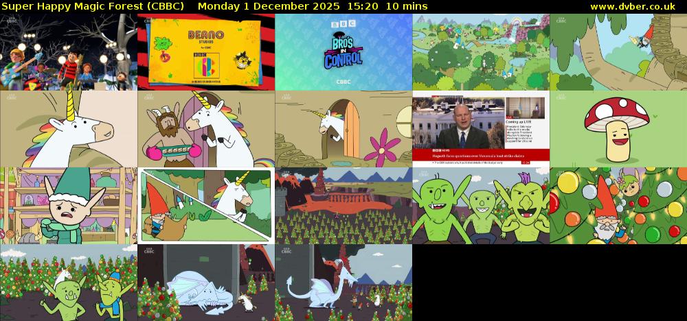 Super Happy Magic Forest (CBBC) Monday 1 December 2025 15:20 - 15:30