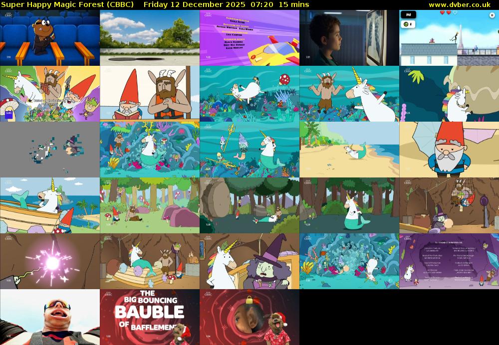 Super Happy Magic Forest (CBBC) Friday 12 December 2025 07:20 - 07:35